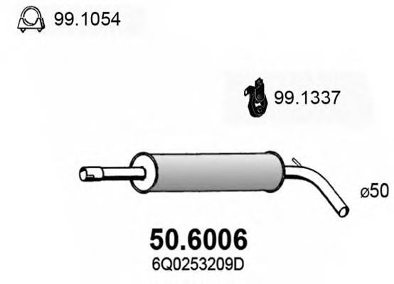 Silenciador posterior 506006 Asso