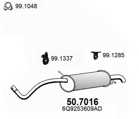 Silenciador posterior 507016 Asso