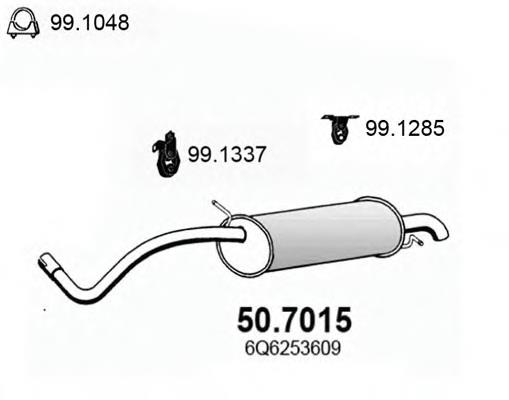 Silenciador posterior 507015 Asso