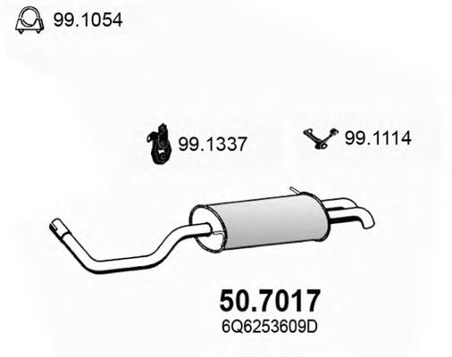 50.7017 Asso silenciador posterior