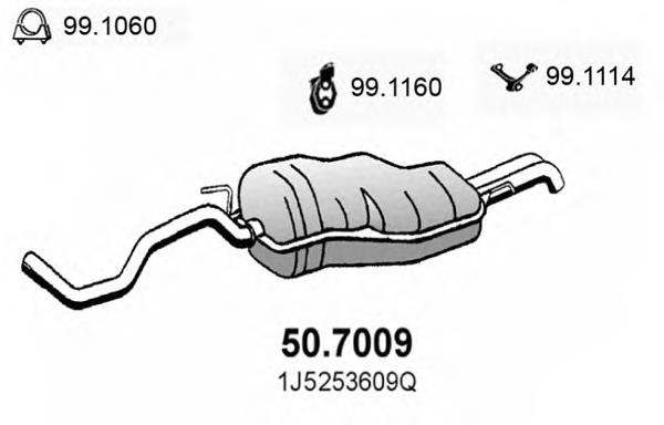 Silenciador posterior 507009 Asso