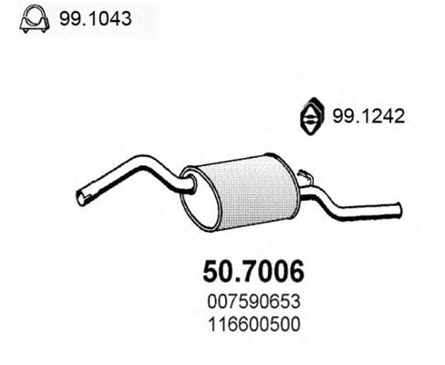 507006 Asso silenciador posterior