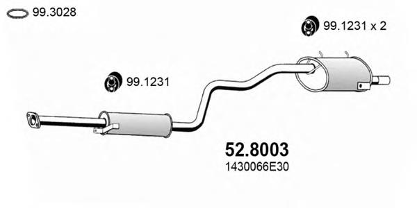 52.8003 Asso silenciador central/posterior