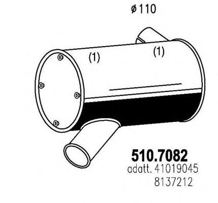 Silenciador posterior 2996125 Iveco