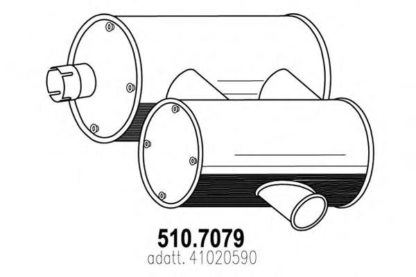 Silenciador posterior 5107079 Asso