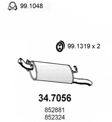 90448261 Peugeot/Citroen silenciador posterior