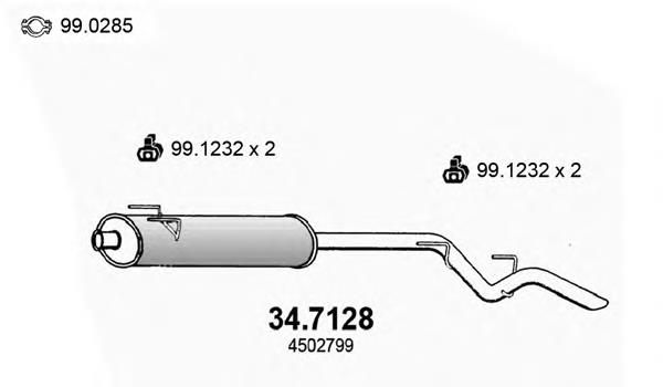 34.7128 Asso silenciador posterior