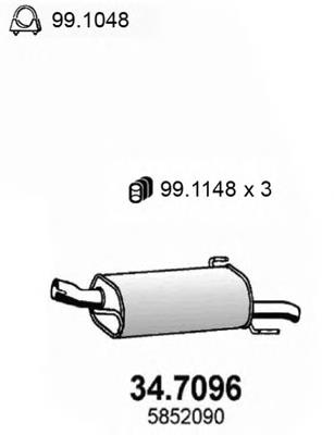 24422985 Opel silenciador posterior