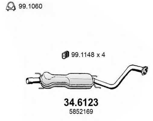 34.6123 Asso silenciador posterior