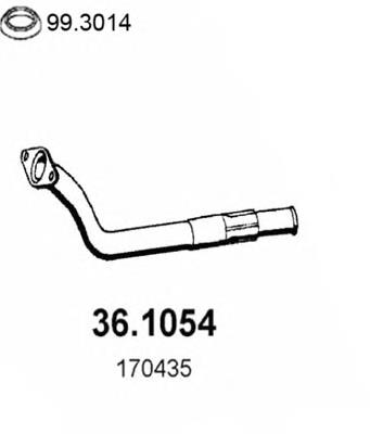 Tubo de admisión del silenciador de escape delantero Peugeot 405 1 (15B)