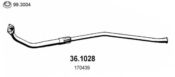 36.1028 Asso tubo de admisión del silenciador de escape delantero
