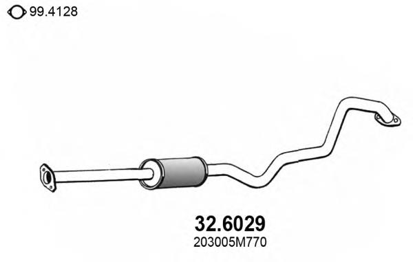 Silenciador del medio 326029 Asso