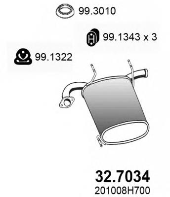 32.7034 Asso silenciador posterior