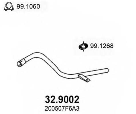 Silenciador posterior 329002 Asso