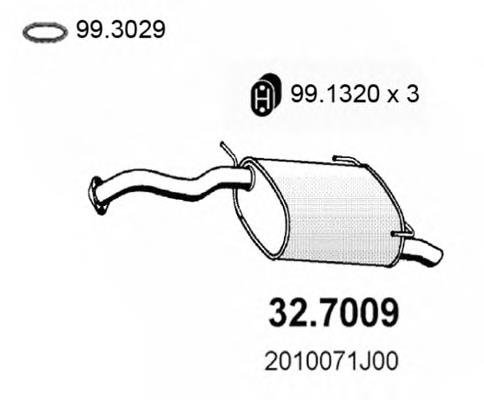 Silenciador posterior 327009 Asso