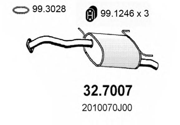 Silenciador posterior 327007 Asso