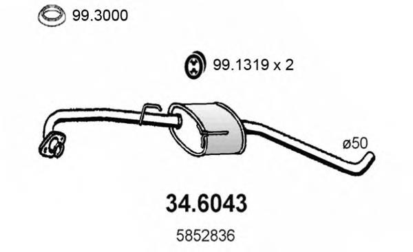 34.6043 Asso silenciador del medio