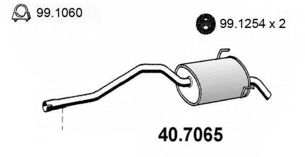 40.7065 Asso silenciador posterior