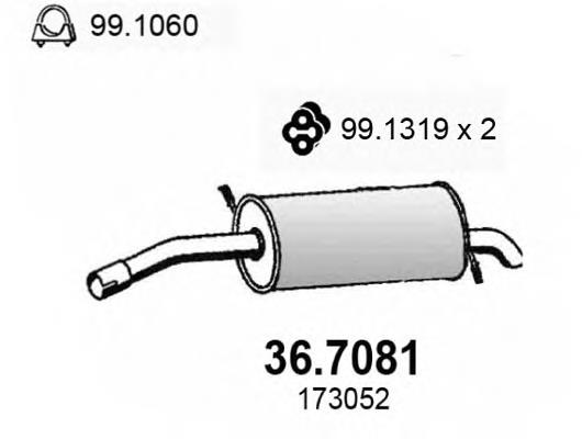 173052 Peugeot/Citroen silenciador posterior