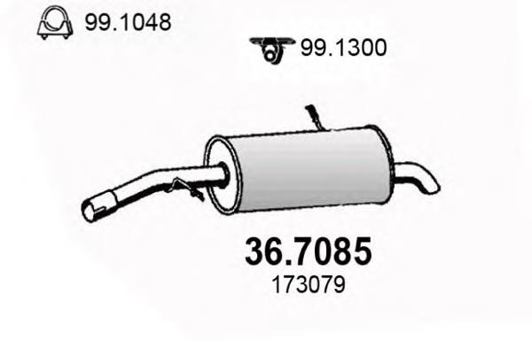 Silenciador posterior 367085 Asso