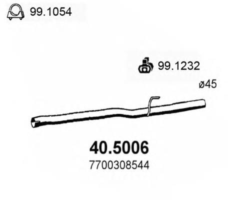 Silenciador del medio 405006 Asso