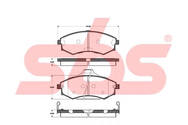 Pastillas de freno delanteras S5810129B00 Hyundai/Kia