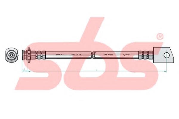 1330854547 SBS tubo flexible de frenos trasero