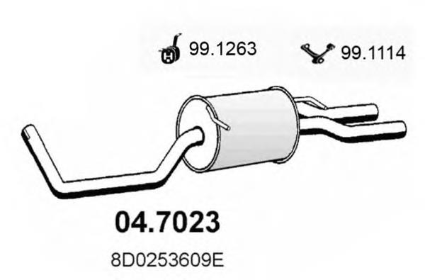 Silenciador posterior 047023 Asso