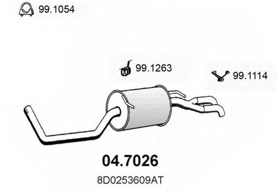 Silencioso trasero Audi A4 B5 (8D2)