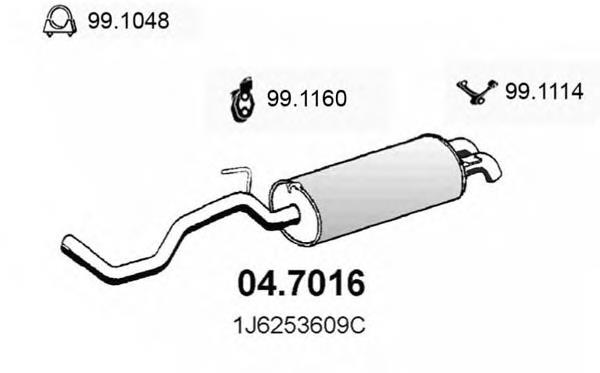 Silenciador posterior 047016 Asso