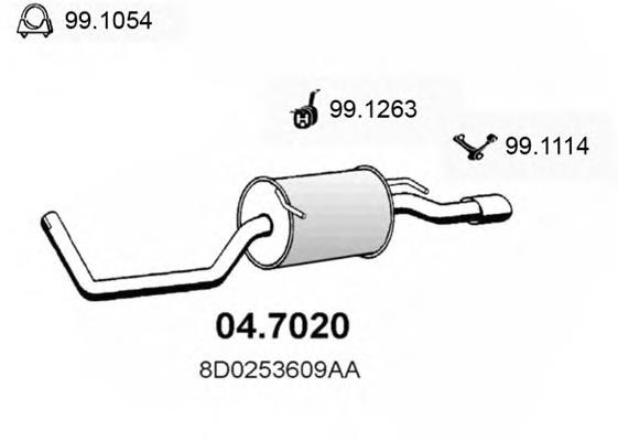 Silenciador posterior 047020 Asso