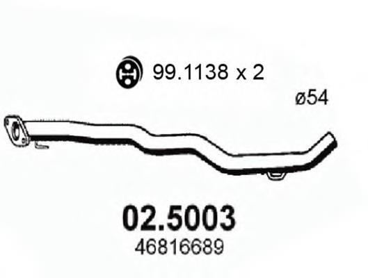 46816689 Fiat/Alfa/Lancia silenciador del medio