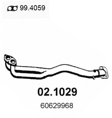 46455704 Fiat/Alfa/Lancia tubo de admisión del silenciador de escape delantero