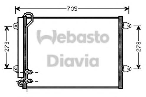 82D0225573A Webasto condensador aire acondicionado