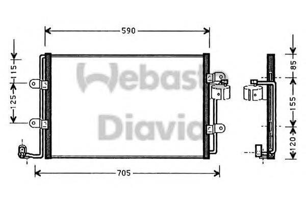 82D0225180A Webasto condensador aire acondicionado