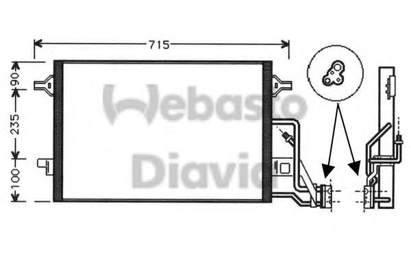 82D0225453A Webasto condensador aire acondicionado