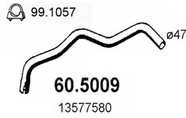 Silenciador del medio 605009 Asso