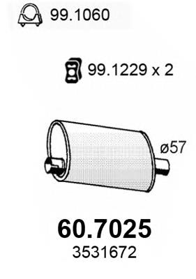 60.7025 Asso silenciador posterior