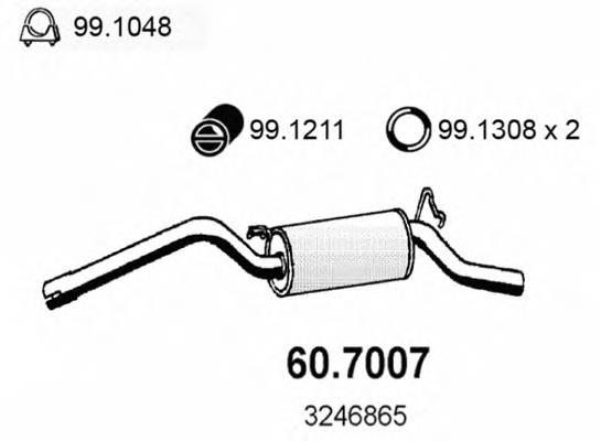 Silencioso trasero Volvo 340/360 (343, 345)