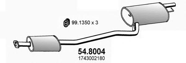 54.8004 Asso silenciador central/posterior