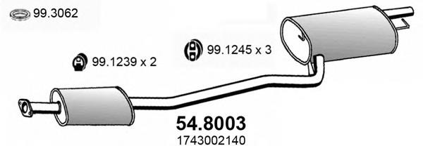 54.8003 Asso silenciador posterior