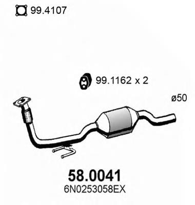 Comprar 6N0253058AX VAG Silenciador delantero