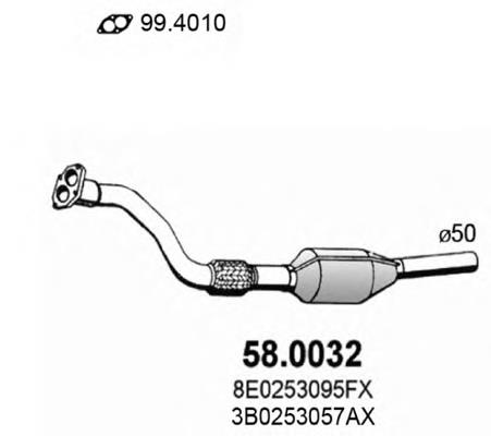 Catalizador Asso 580032 precio, desde 168,33 EUR