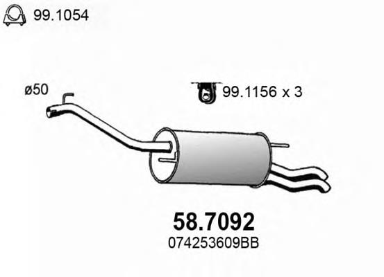 Silenciador posterior 587092 Asso