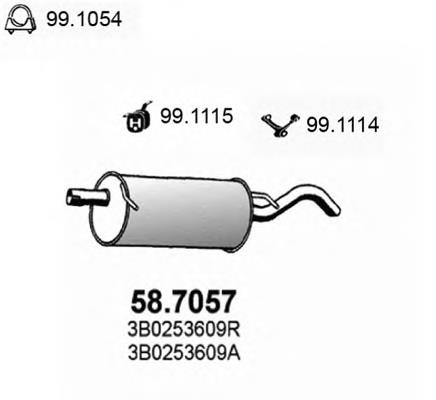 Silenciador posterior 587057 Asso