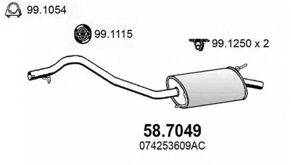 Silenciador posterior 587049 Asso