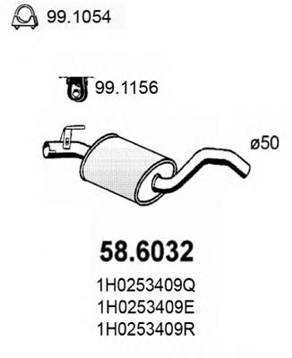 586032 Asso silenciador del medio