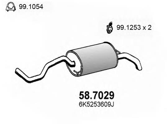 Silenciador posterior 587029 Asso