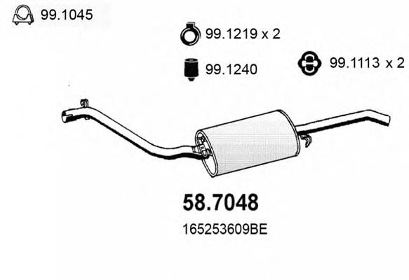 Silenciador posterior 587048 Asso