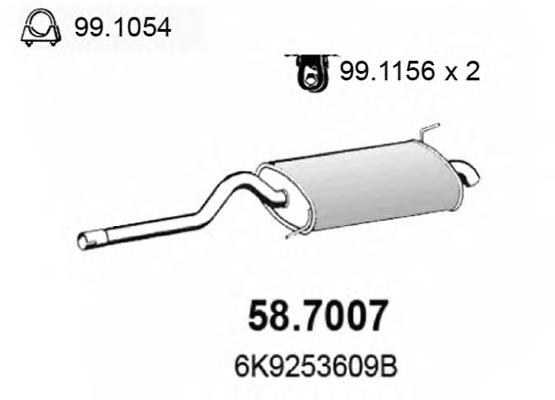 Silenciador posterior 587007 Asso